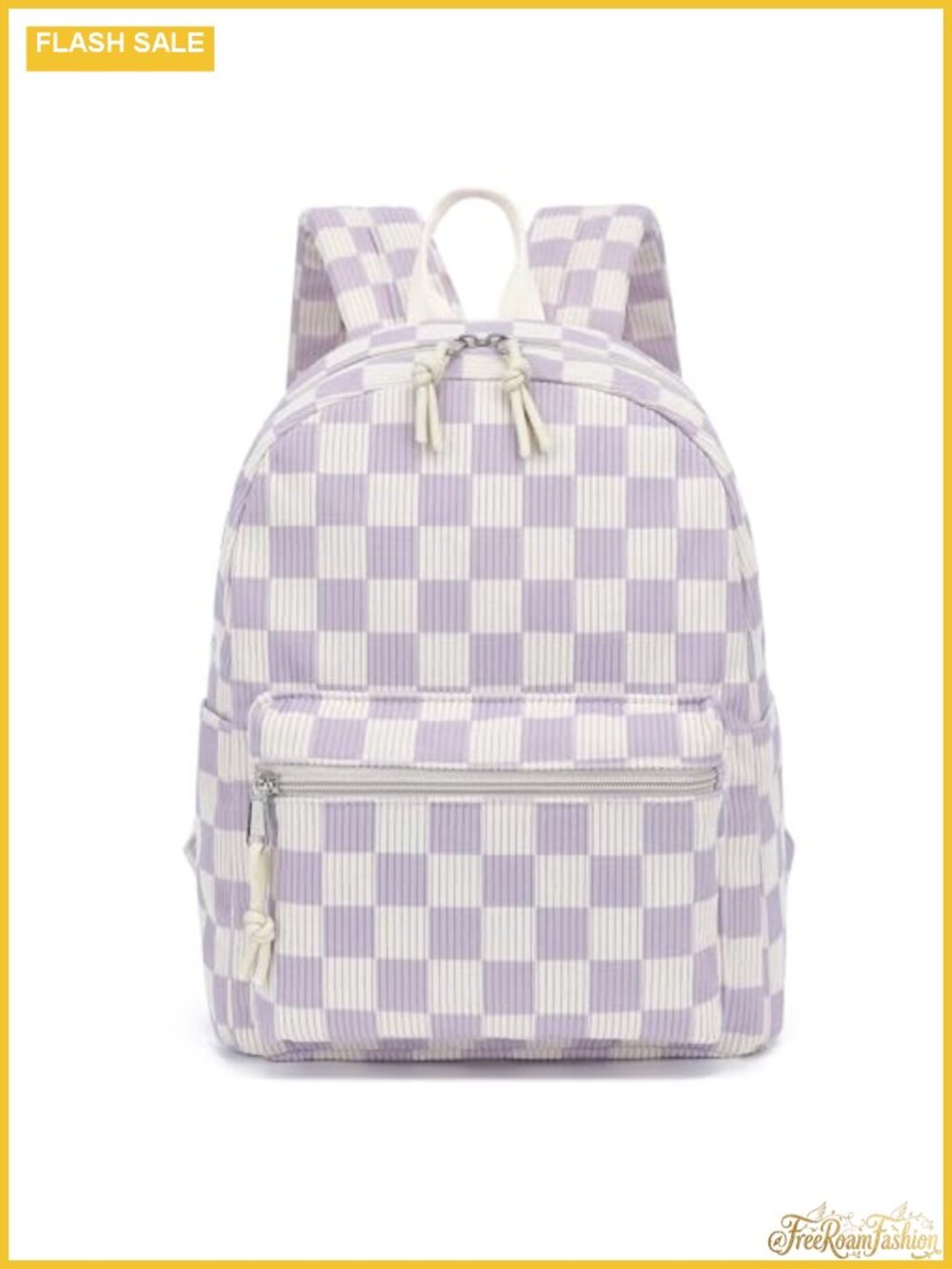 Corduroy Mini Backpack Fashion Casual Daypack Travel Purse